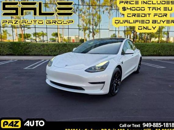 TESLA MODEL 3 2022 5YJ3E1EAXNF374453 image